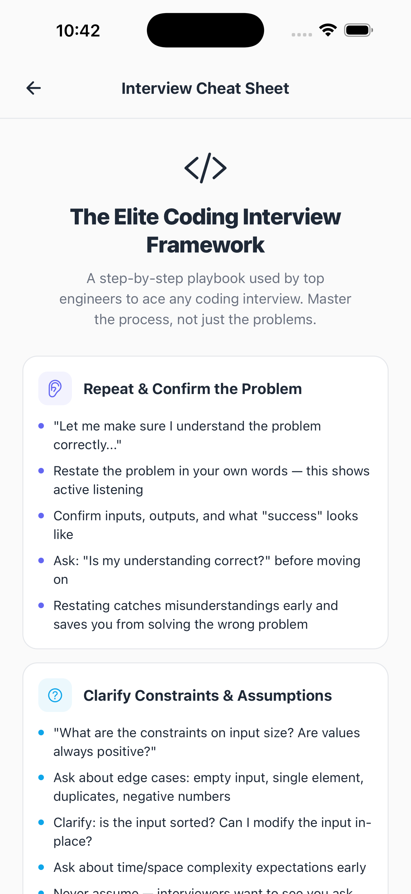 Coding Interview Cheat Sheet