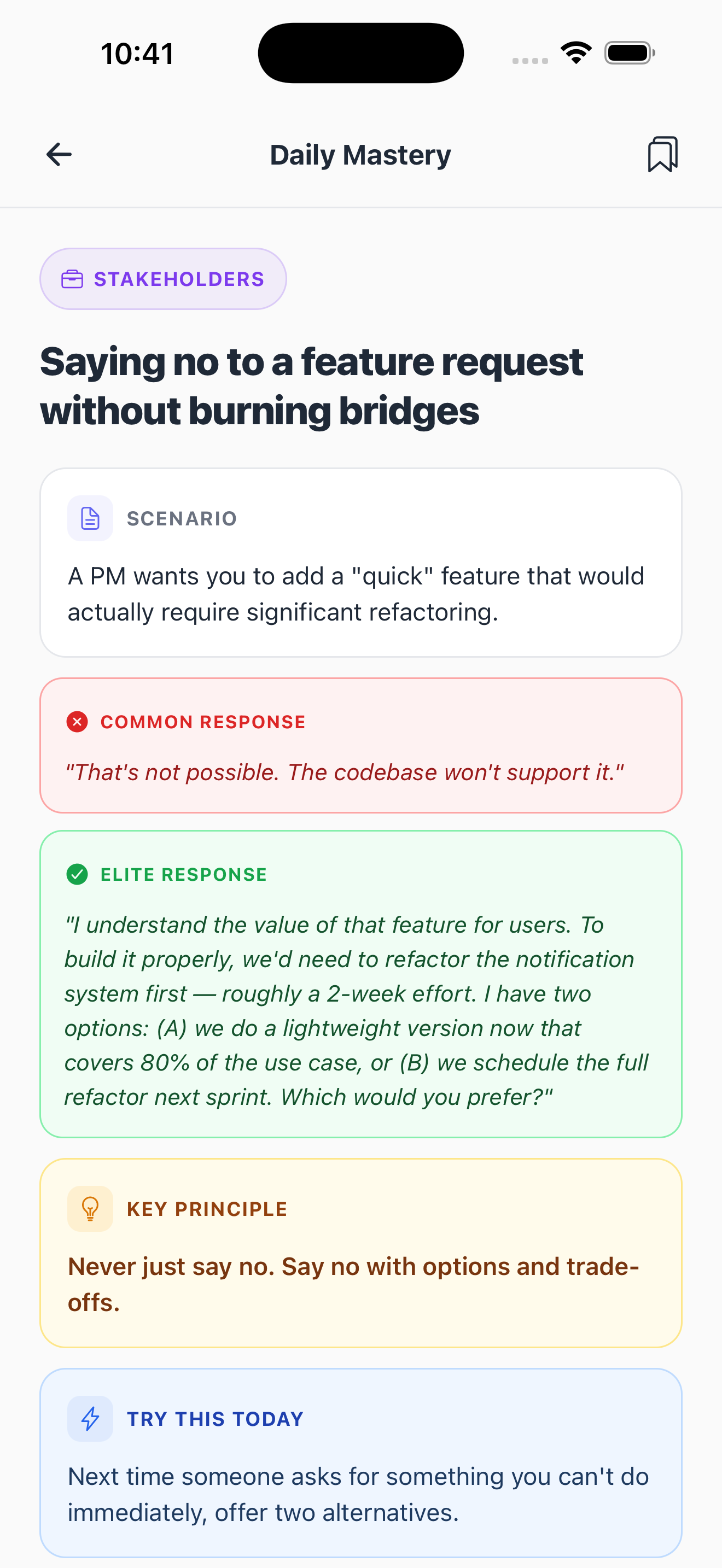 Daily Workplace Mastery lesson
